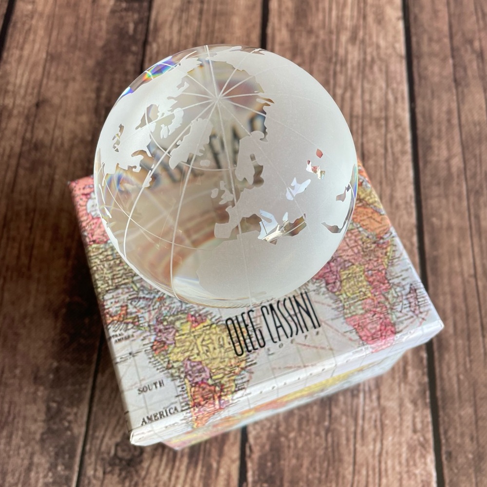 Vintage Oleg Cassini Globe Paperweight